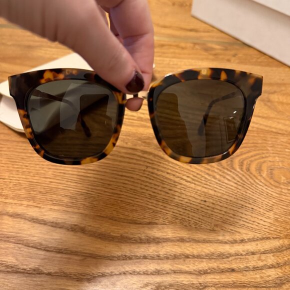 Gentle Monster Button Glasses, Tortoise, One Size main image 4